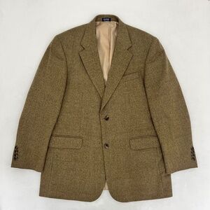 Meeting Street Mens 42R Sport Coat Blazer Brown Lambswool Long Sleeve Outdoor‎